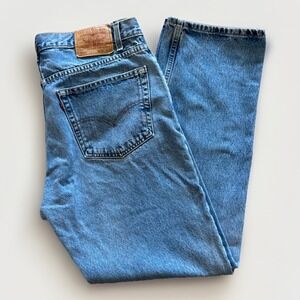 Vintage Levis‎ 505 Jeans Mens 36 x 32 Medium Wash Denim Straight Leg Regular Fit